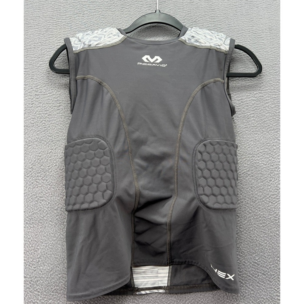 McDavid HEX Youth Medium Padded Compression Shirt Gray Sleeveless Football Vest
